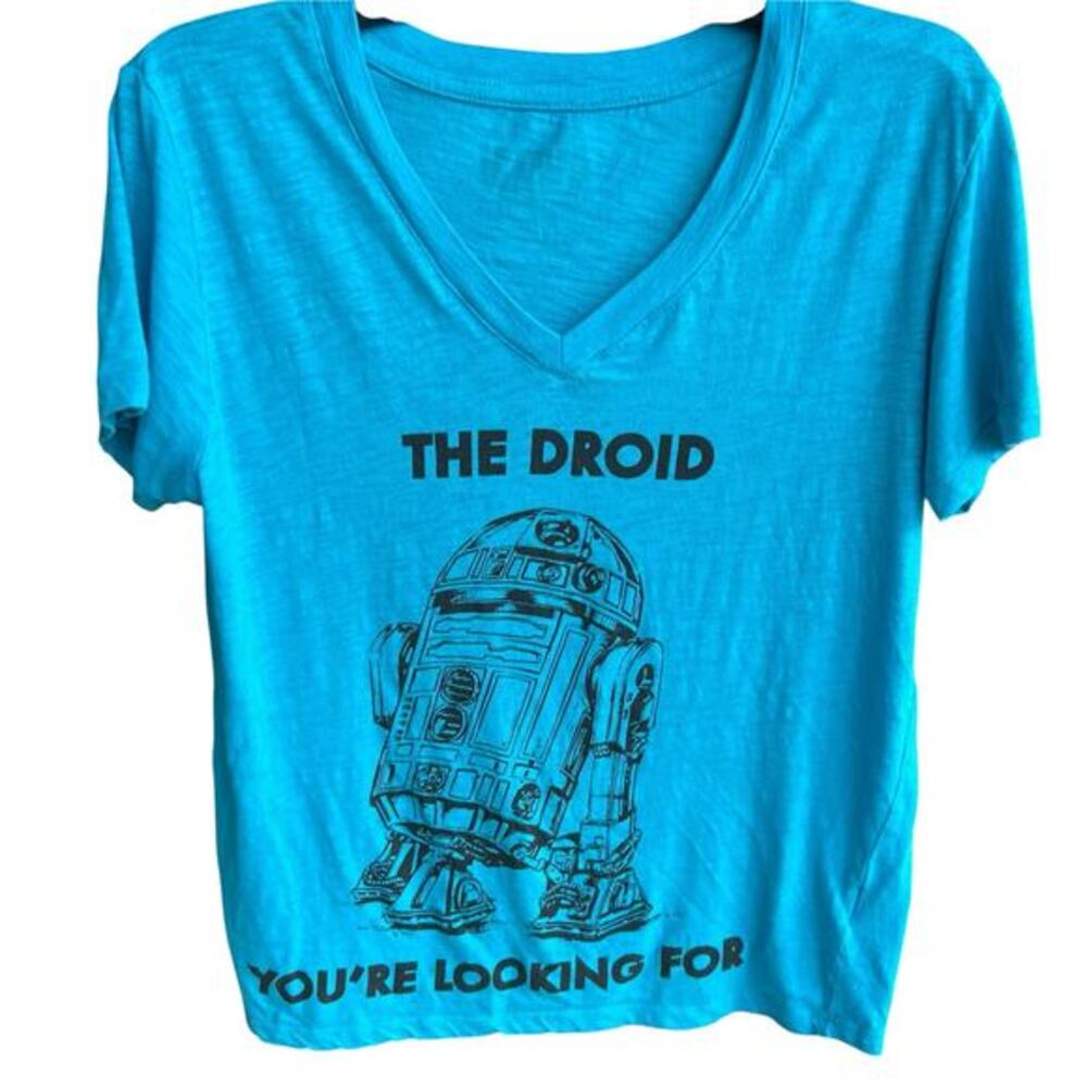Fifth Sun Star Wars R2-D2 V-neck graphic tee The Droid You're Looking For SZ L